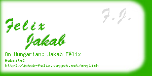 felix jakab business card